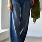 Designer Dupe wide leg high waisted jeans long legs loose straight jean trousers women