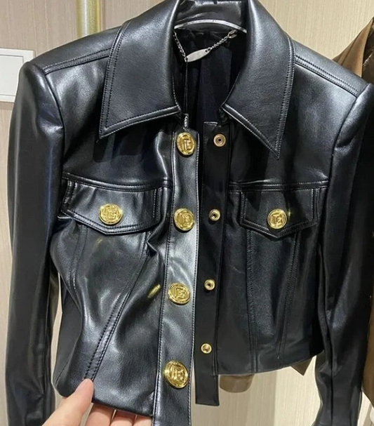 Autumn Winter Solid Buttoned Jacket