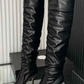 Chelsea Over The Knee Pointed Toe Boots