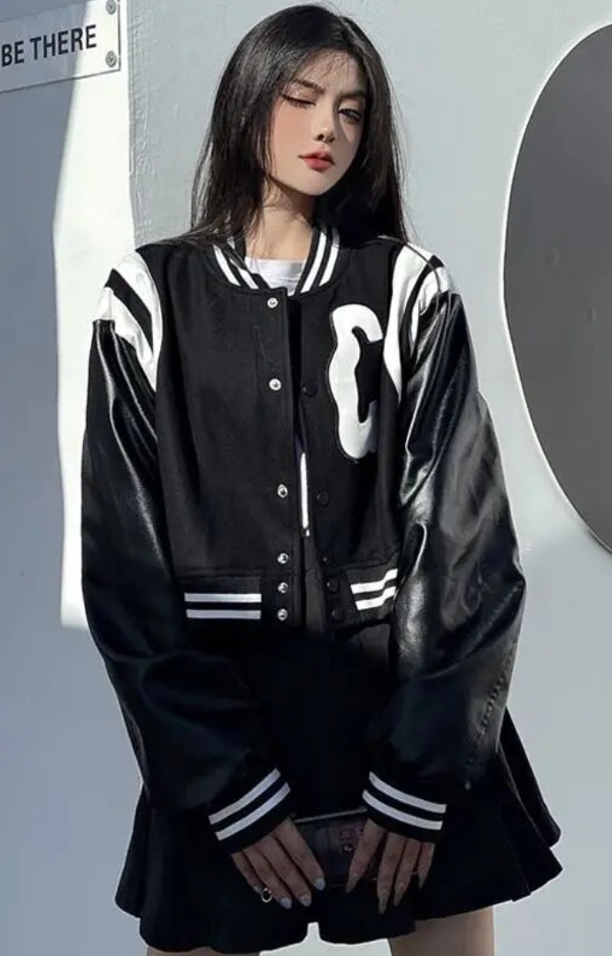 Cropped Streetwear Baseball Jacket