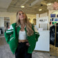 Green Bomber Letter Jacket