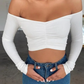 Long Sleeve Off Shoulder Top