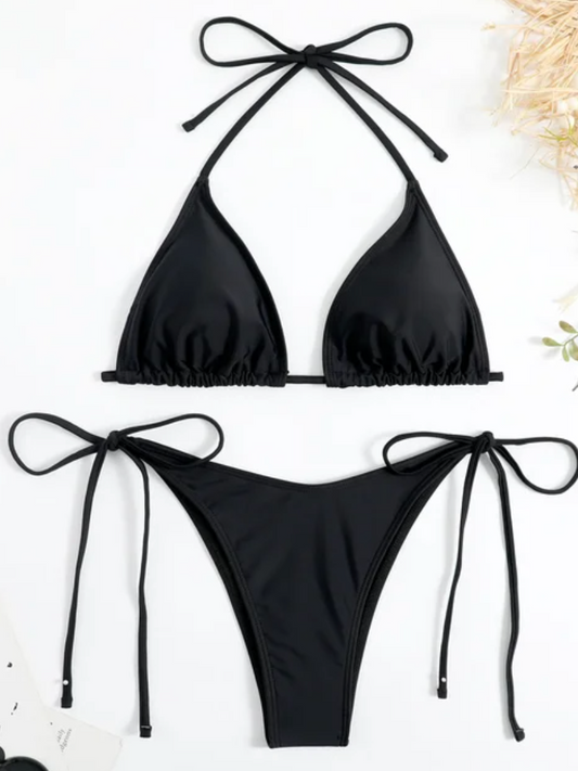 Women's Solid Triangle Swimsuit