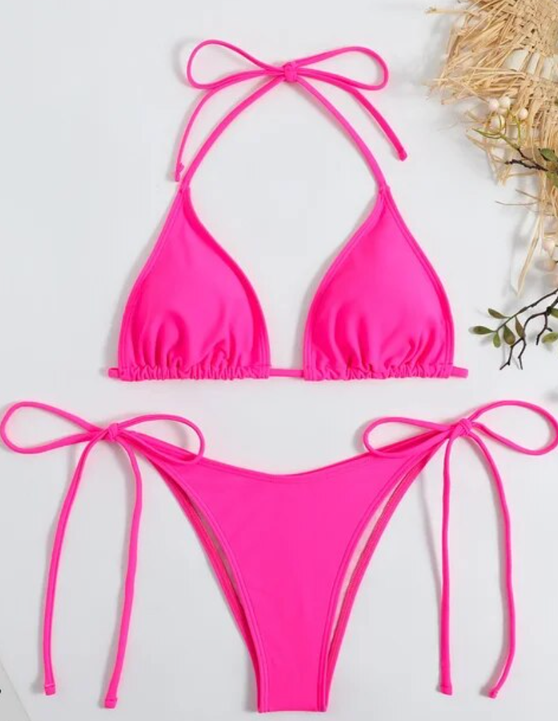 Women's Solid Triangle Swimsuit