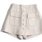 Leather High Waist Pocket Skirt/Shorts