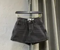 High Waist Denim Skort