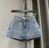 High Waist Denim Skort