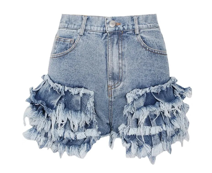 High Waist Ruffle Shorts