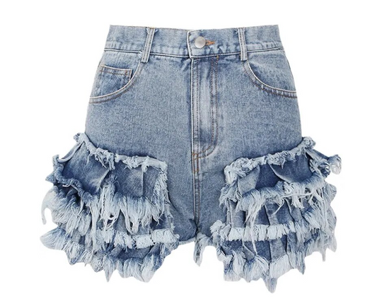 High Waist Ruffle Shorts