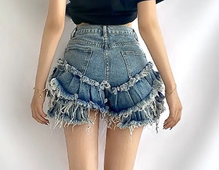 High Waist Ruffle Shorts