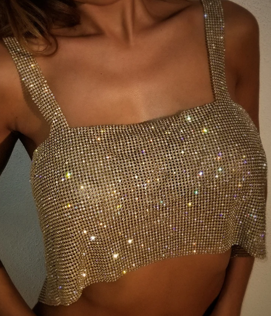 Sleeveless Sequined Tank Top