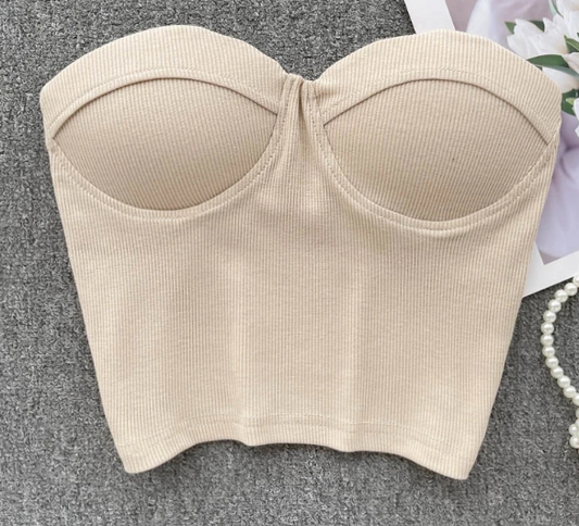 Strapless Built in Bra Skinny Cami