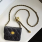 Leather Banana Mini Chain Bag