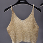 Sequined Knitted Tank Top