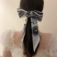 Hair Bow with Beaded Scrunchie