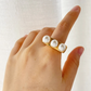 Triple Large Pearl Ring