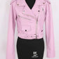 Women's Belted Leather Jacket